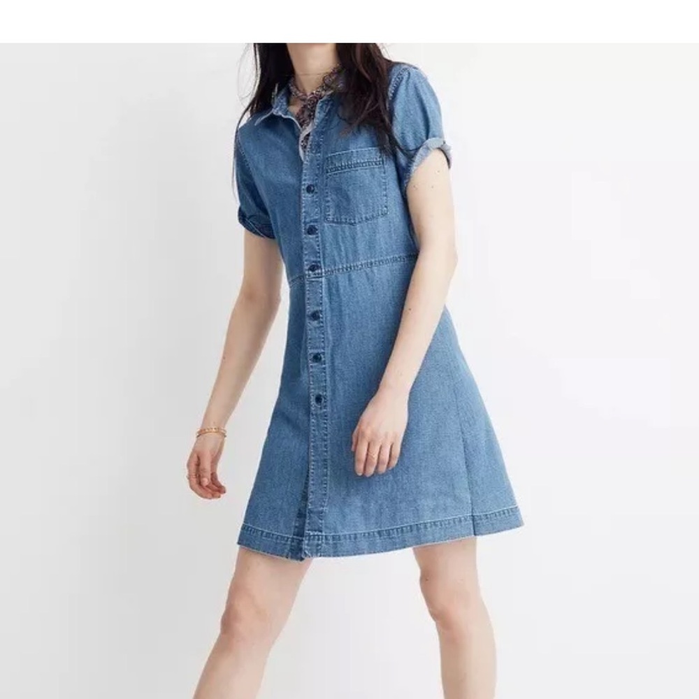 Madewell Blue Denim Mini Dress